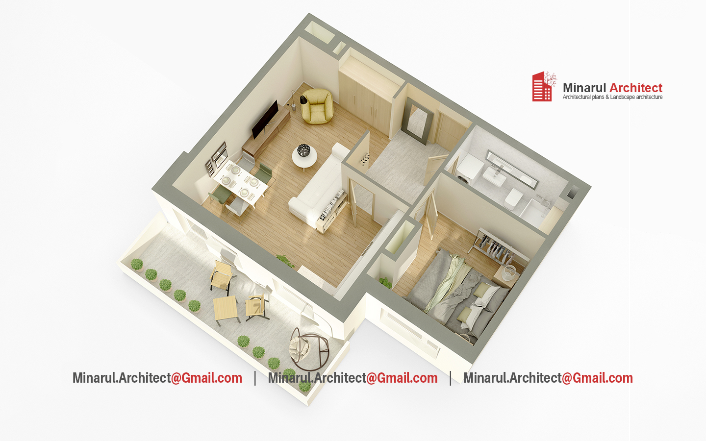 3D Floor Plan Full View