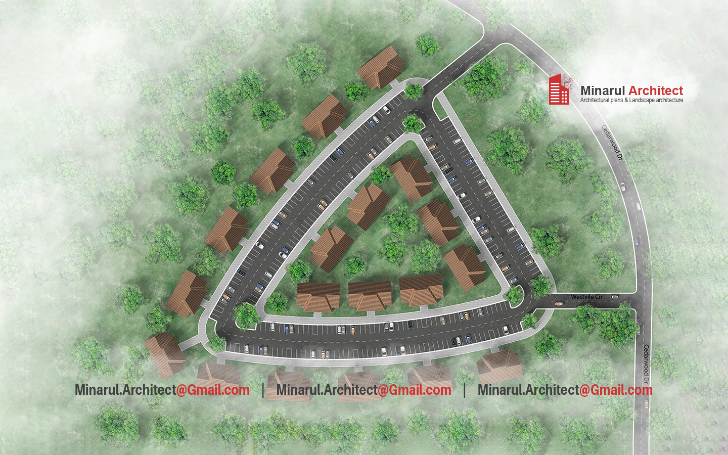 Cluster Housing Site Plan Rendering